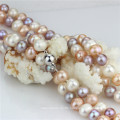 Long Colorful Pearl Necklace 10mm AA- Multi Color Long Potato Pearl Necklace